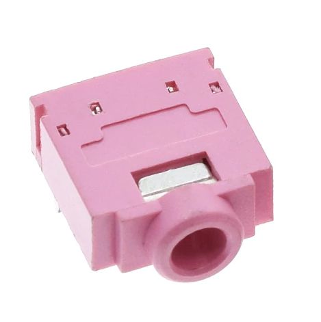 Jack connector 3.5mm 3-polig female PJ-307 PCB roze